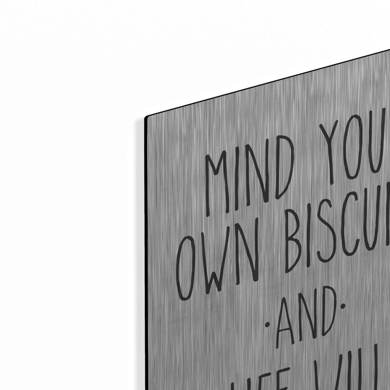 «Biscuits and Gravy» par Lettered & Lined, art mural en métal, H 24 po x l 16 po