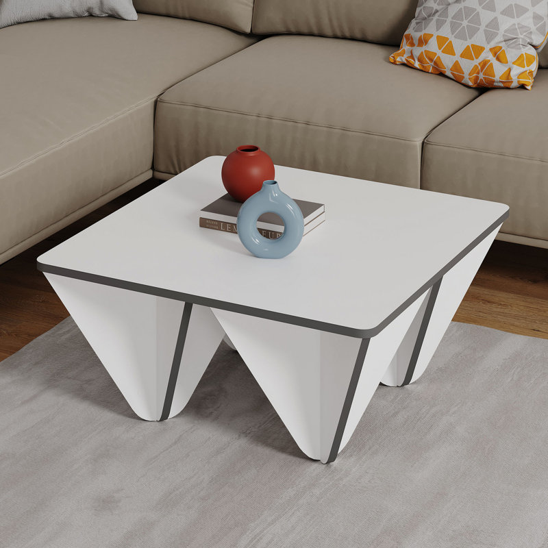 Table basse Haughton, Blanc / anthracite