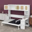 Lit escamotable avec bureau et armoires, lit escamotable peu encombrant pour bureau à domicile-747984707
