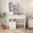 dressing table, mirror and LED light