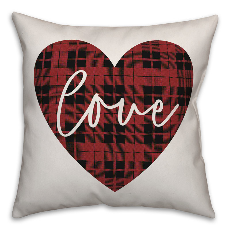 Plaid Throw Pillow, 16"H x 16"W