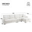 Canapé modulaire surdimensionné en forme de L avec méridienne 119 po x 55 po 119 po x 55 po Chenille-713751197