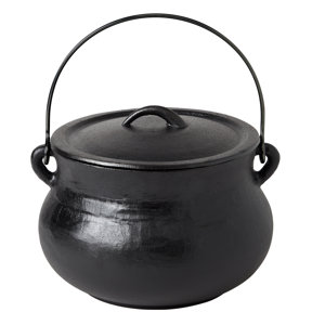 smith & clark 4 qt pre-seasoned cast iron covered cauldron with wire handle
incomplete 