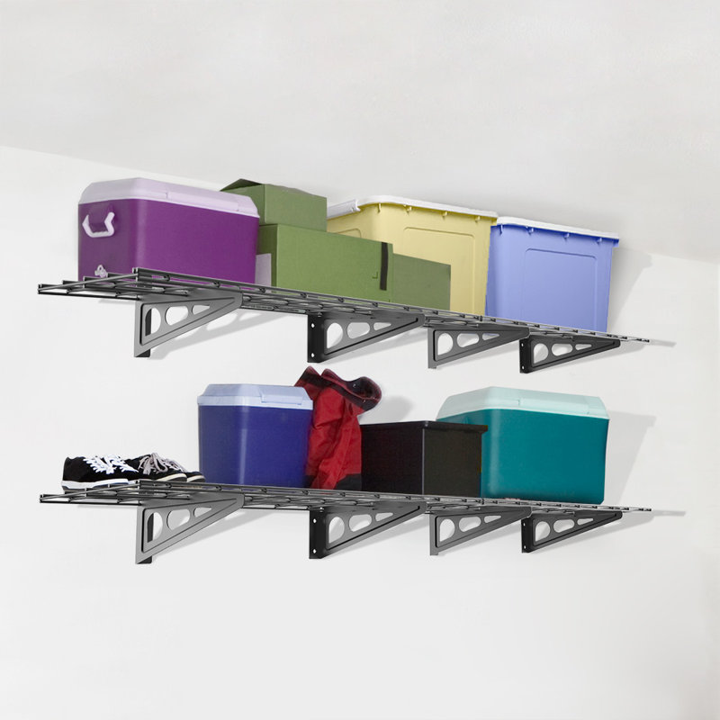 72'' W Metal Storage Rack, Black
