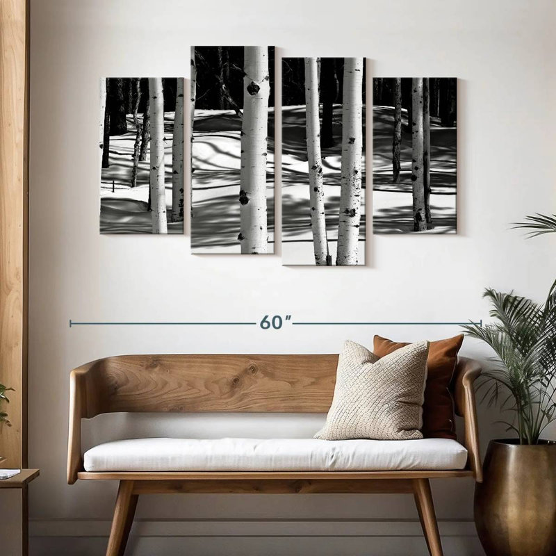 Harnek Monochrome Aspens, 32" H x 52" W