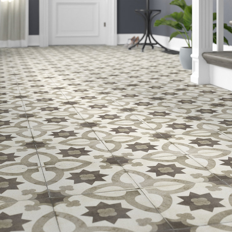 Itona Tile Encausto 8" X 8" Porcelain Patterned Wall & Floor Tile ...