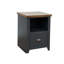 1 classeur 22 po, noir et whisky, peuplier, placages, sans assemblage, décor de bureau 22 po avec 1 tiroir, peuplier massif