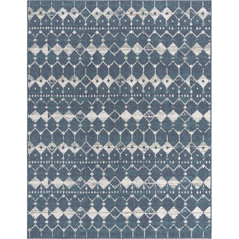 Geometric Indoor / Outdoor Rug, Rectangle 7'10" x 10'