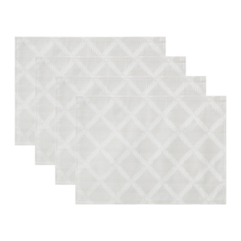 Napperon réversible 13 po x 18 po Lenox Laurel Leaf, Blanc