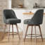 Tabouret pivotant rembourré Mangu (ensemble de 2)-24827788