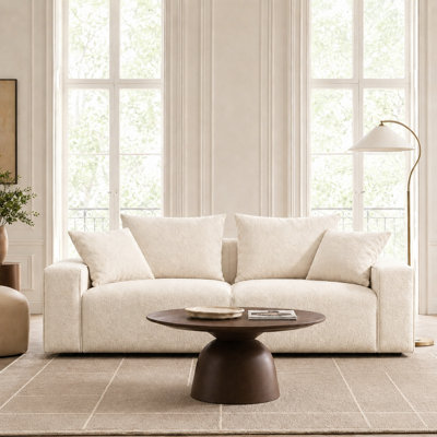 88.58''W Uphostery Sofa With Square Arm