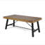 Table basse d'extérieur en bois d'acacia, finition teck / métal rustique