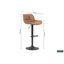 Bueche Swivel Upholstered Faux Leather Adjustable Height Bar Stool with Steel Frame-900145414
