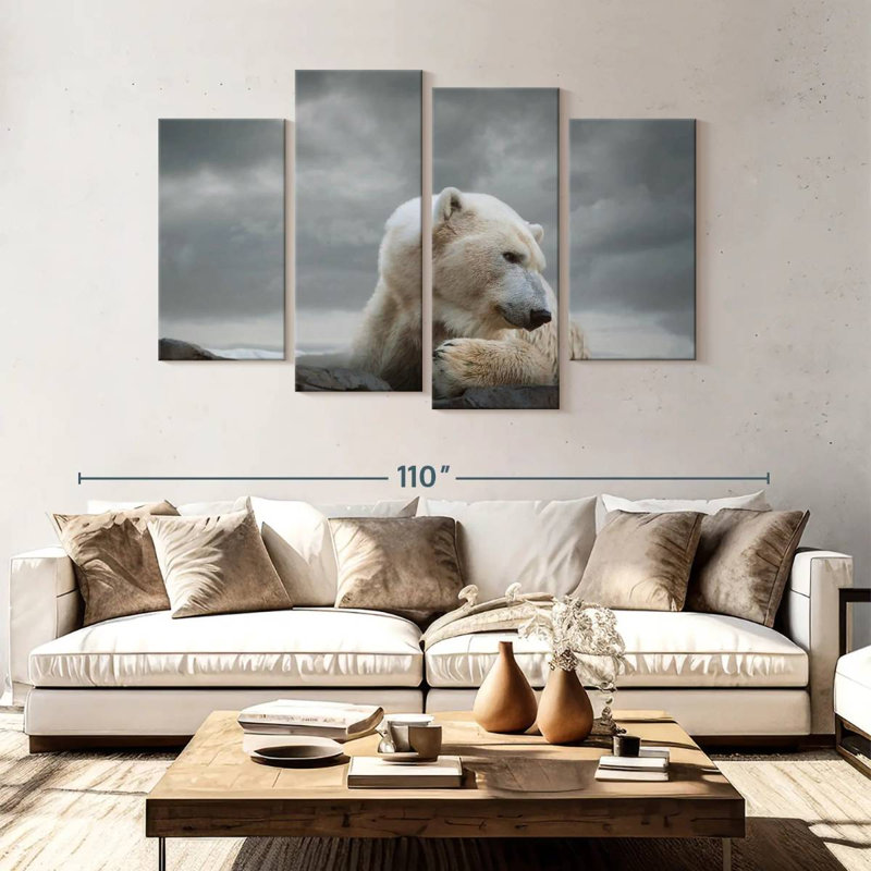 Brampt Storm Over Polar Bear, 54" H x 84" W