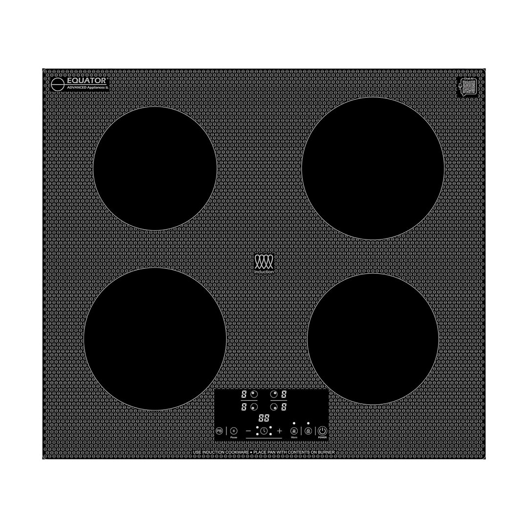 24" Built-In 4 Burner Induction Cooktop 9 Level POWER BOOST 220V Equator Advanced Appliances