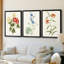 Fleurs des saisons I - Toile tendue avec châssis sur mesure - 3 pièces