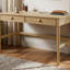 60 po Bureau à domicile 60 po Bureau en bois Table d'étude Bureau moderne Meuble de travail multifonctionnel avec tiroirs-130116671