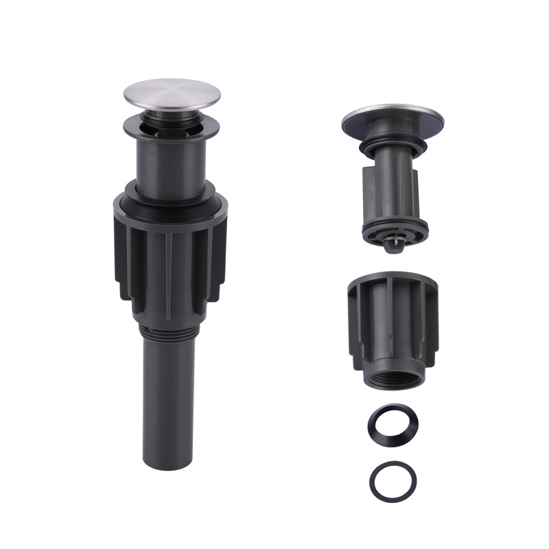 Brushed Nickel Pop-Up Drain Assembly for Bathroom Sink
