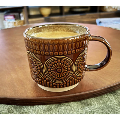 Tasses à café empilables en argile dégradée en céramique dégradée pour table de salle à manger, comptoir de cuisine, décor de bureau à domicile