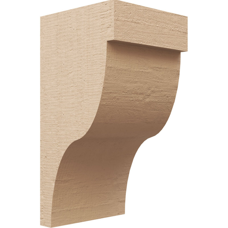 Corbeau en bois de cèdre brut Garner, l 8 po x P 8 po x H 16 po, brun clair, H 16 po x l 8 po x P 8 po