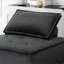 Fauteuil de chambre d'appoint luxueux sans accoudoirs, siège de salon rembourré en velours noir de 40 pouces de largeur pour espaces résidentiels-961780416-961780423