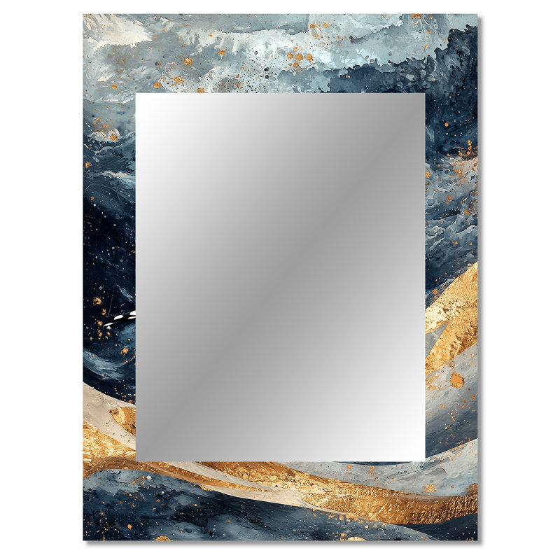 Coastal Seagull The Watchful Gull II - miroir mural Seagull, miroir décoratif blanc, impression d'art en métal, 40 po x 30 po