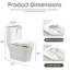 Toilette allongée noire silencieuse et anti-odeur 1,85 gallons par minute (siège inclus)-111593507