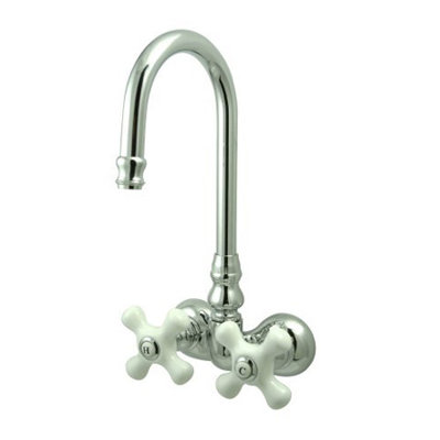 Hot Springs Double Handle Wall Mounted Clawfoot Tub Faucet