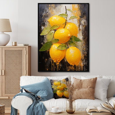 Lemon Loops Abstract Shapes I - formes abstraites, art mural