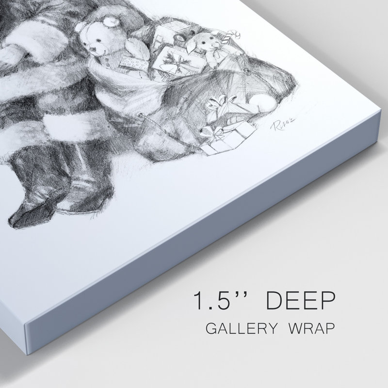 Santa's List - Wrapped Canvas Print, 36" H x 24" W x 1" D
