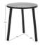 Table de bout à 3 pieds en fer Ivitrio de 17,75 po de hauteur