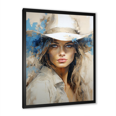 Minimalisme, cow-boy bleu, reproduction d'art sur toile I