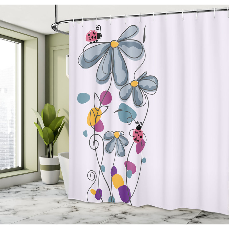 Ensemble de rideau de douche Kids, H 69 po x l 70 po, Mauve pâle