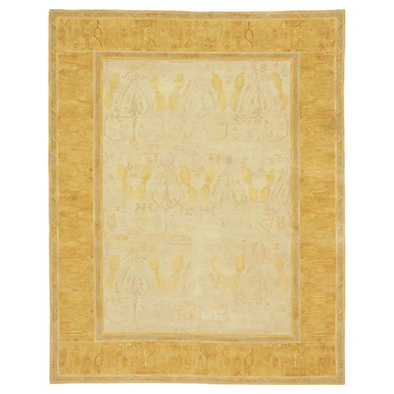 ASRS60760BEGL Hand Knotted Wool Area Rug, Rectangle 14' x 20'