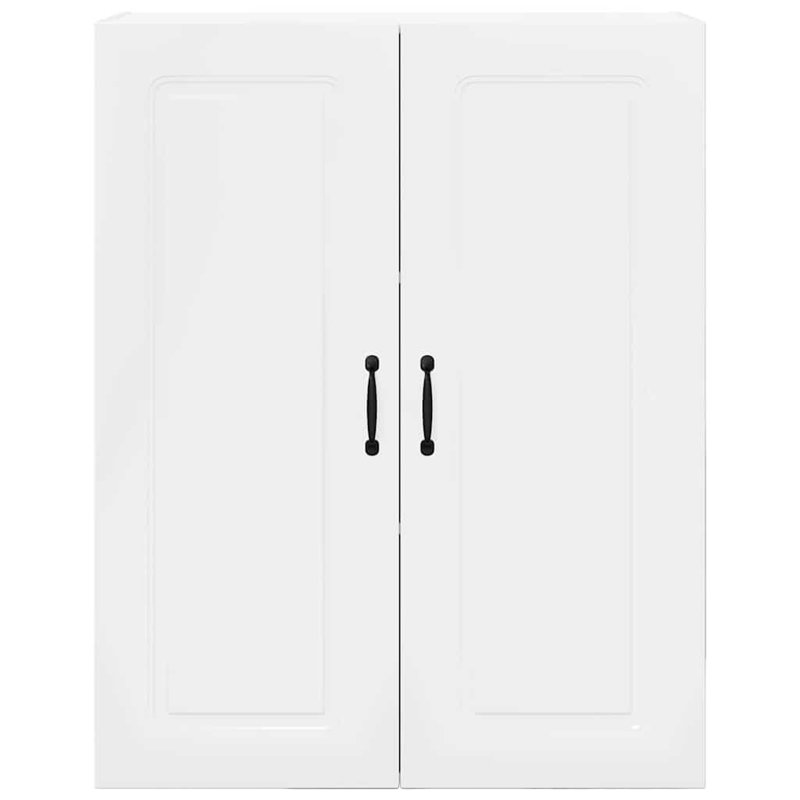 Vidaxl Kitchen Wall Cabinet With Shelf Sonoma Oak 80 X 31 X 100 Cm, High Gloss White, 100cm H x 80cm W x 31cm D