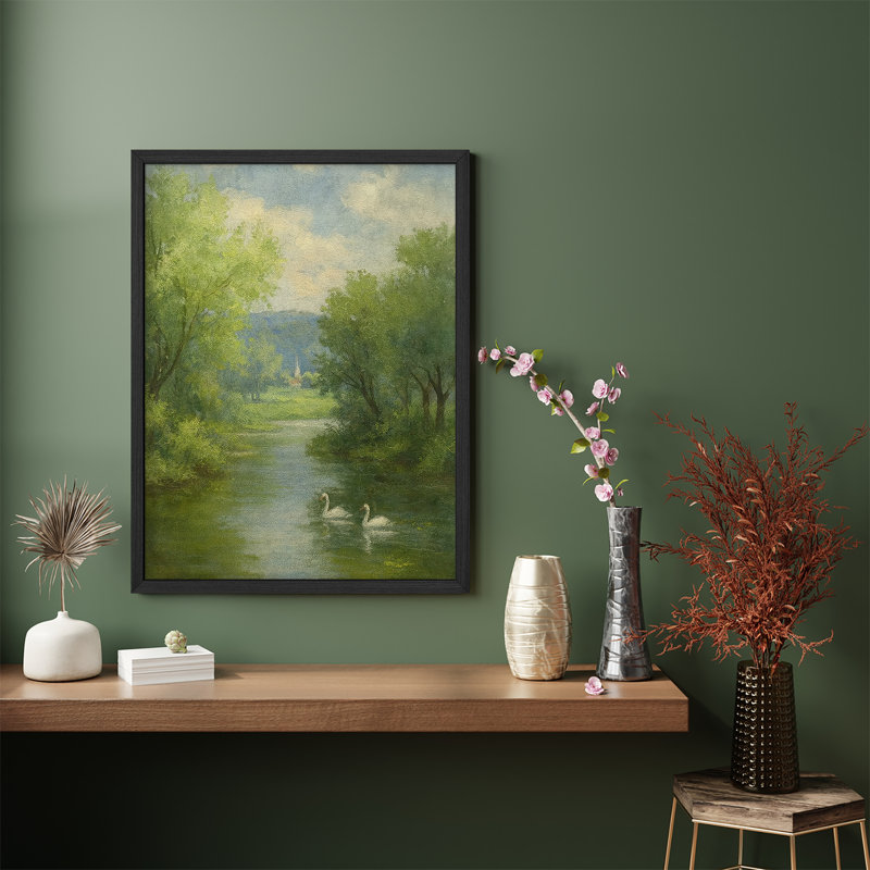 Reproduction de paysage encadrée pour la maison - 11 po x 14 po, H 14 po x l 11 po, Noir