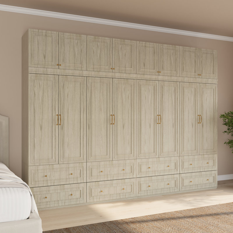 126 " W Modular Wardrobe, Natural Birch