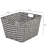  Medium Striped Woven Basket In Grey-20869741-20869730