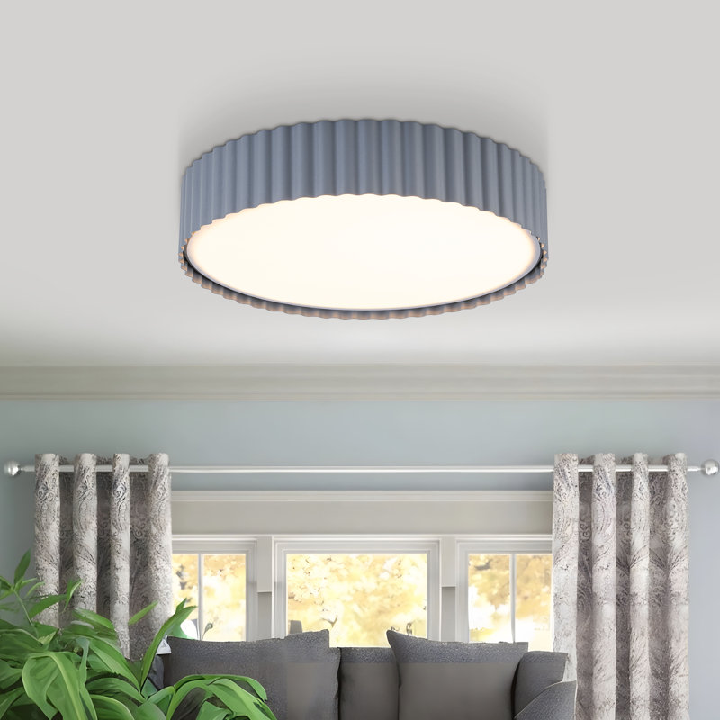 Plafonnier encastré moderne à profil bas 5CCT, H 2,36 po x l 11,81 po x P 11,81 po