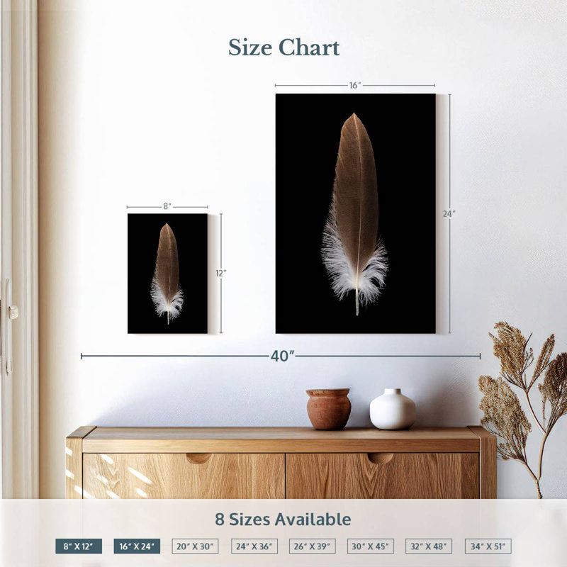 Kerner Eagle's Brown Feather, 12" H x 8" W