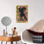 Japanese Black Panther Flowers Elegant Traditional Abstract Cat Chrysanthemum Flower Landscape Wall Art Print 1 Piece Wrapped Canvas Wall Art-852371445