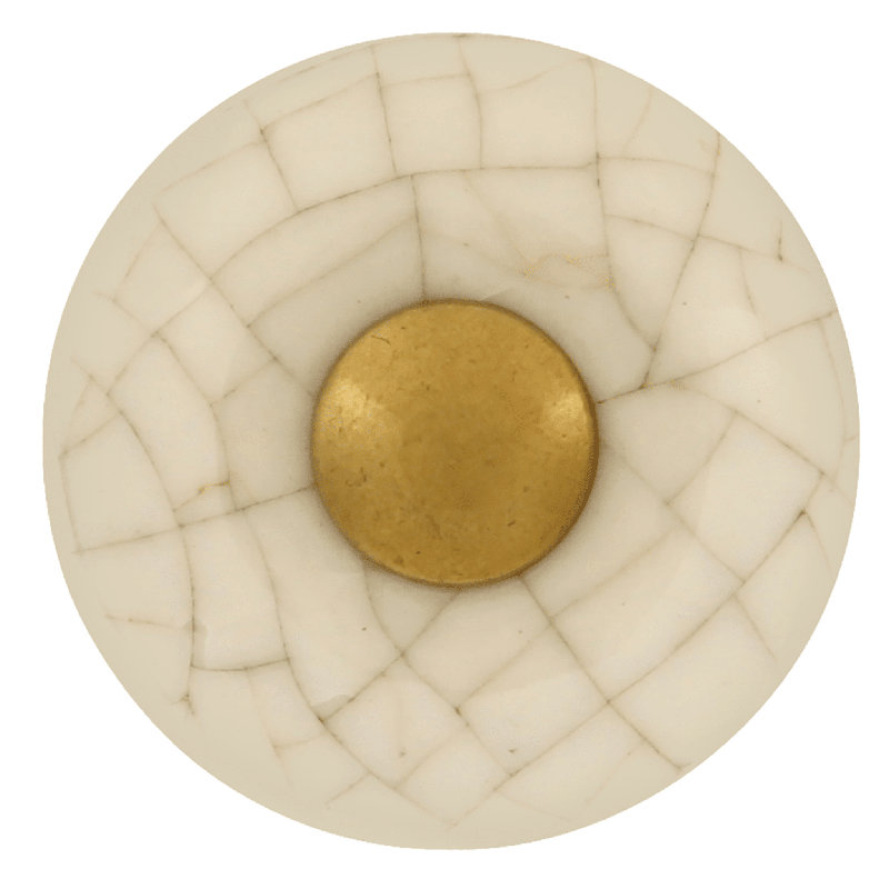 Tranquility 1 1/4" Diameter Mushroom Knob, Vintage Brown Crackle
