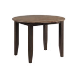 Boise Boise 42" Wide Round Drop Leaf Table, Black & Walnut
