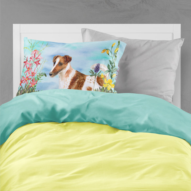 Taie d’oreiller spring, Fox terrier au poil lisse