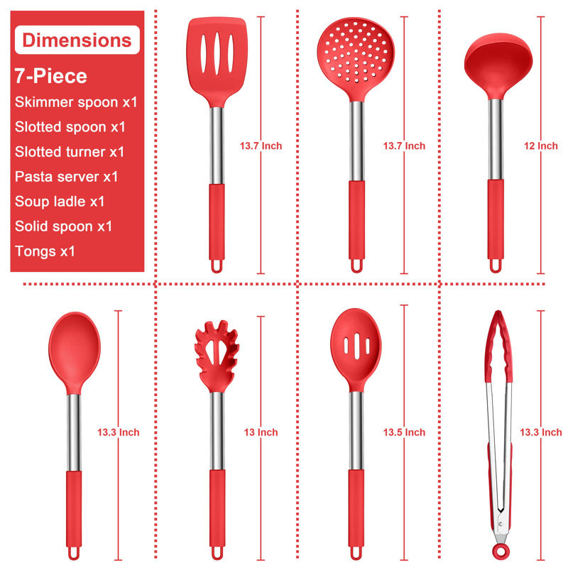 Ensemble d'ustensiles en silicone Wuyi