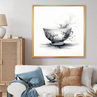 Thé chinois noir et blanc Elegance II - art mural chinois