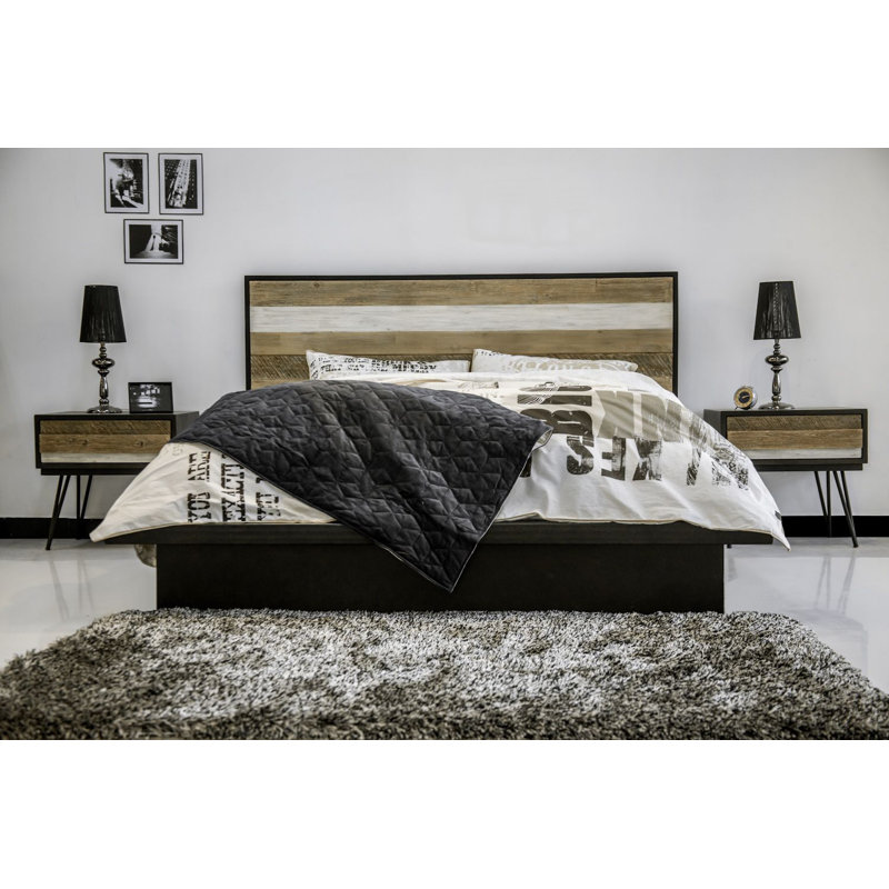 Blaze Solid Wood Bed, European Double (140 x 200 cm)