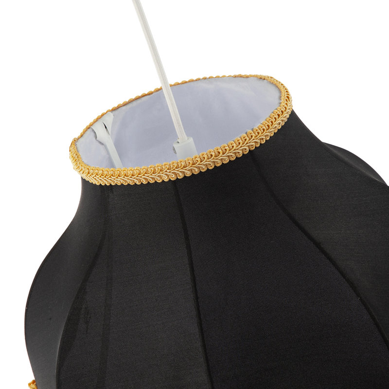 23 cm H Empire Fabric Lamp Shade ( No Direct Attachment Method ) in Black