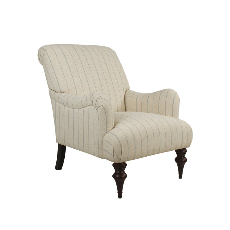 Fauteuil rembourré Jillian, Mélange de polyester bleu clair