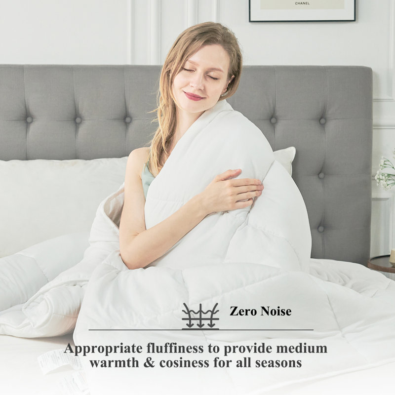 Édredon en duvet synthétique polyester toutes saisons, Lit simple